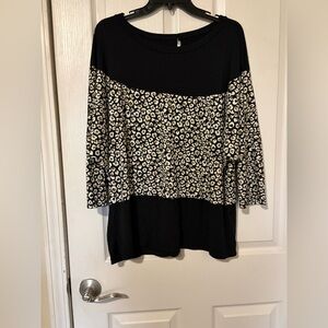 Leopard Print Black Women's Top